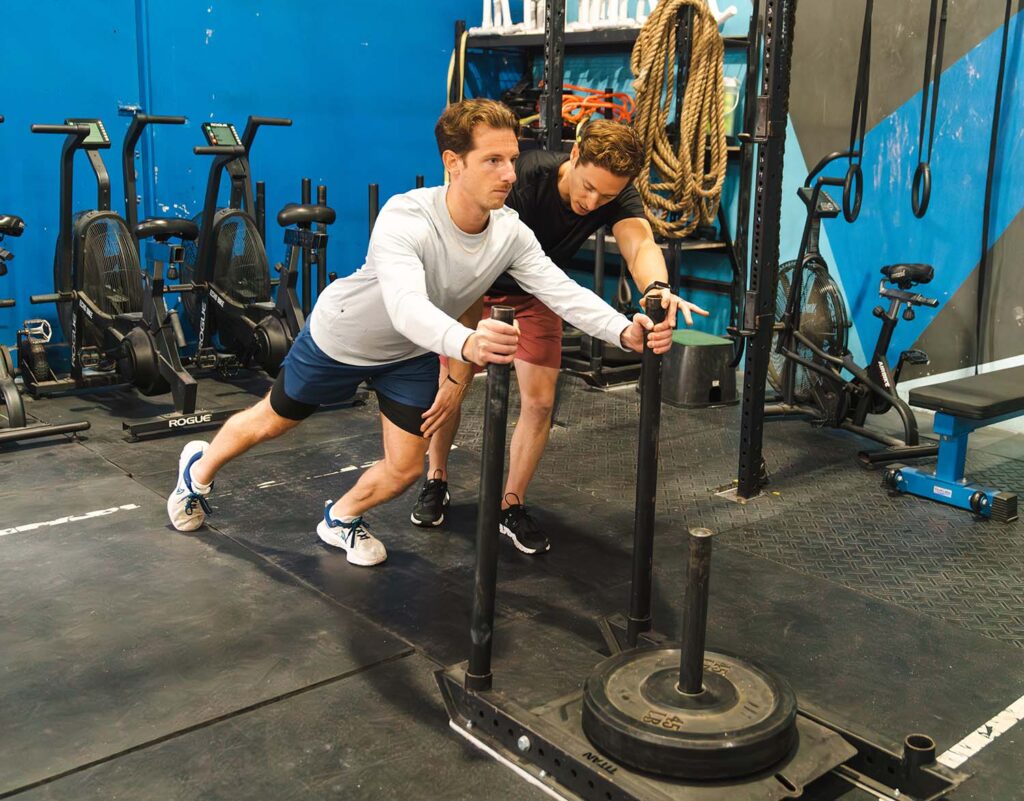 physical therapy sled pushing